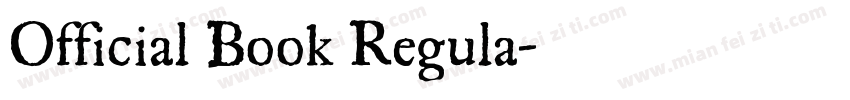 Official Book Regula字体转换